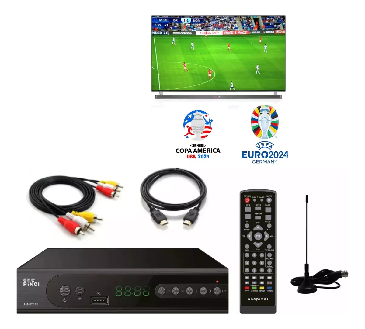 Decodificador Krono Tdt Receptor Tv Digital Dvb Hdmi Antena